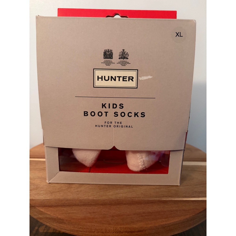 Hunter Kids Boot Socks Size XL 4-6 Cream New in Box